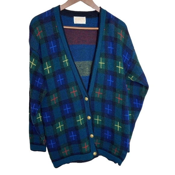 Vintage Pendleton mens small wool cardigan retro womens M/L - Picture 4 of 16